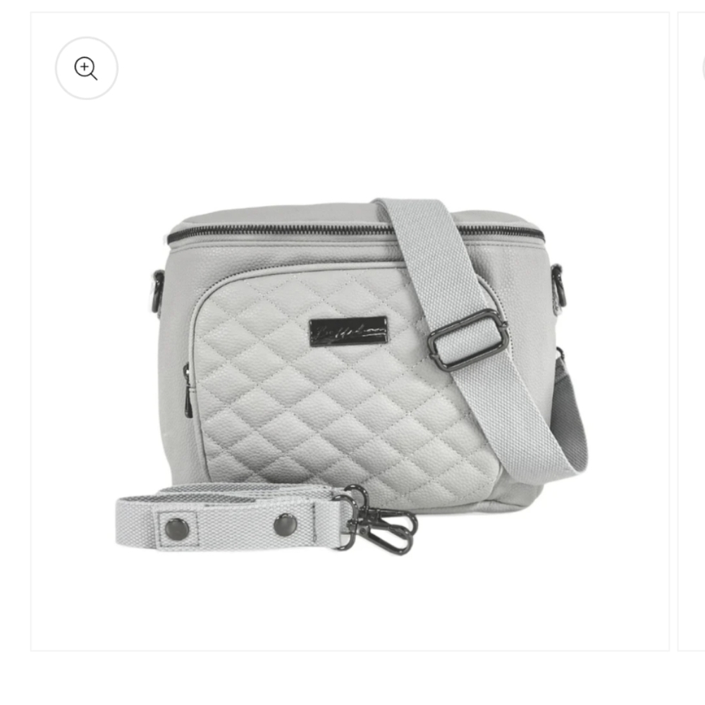 Bellaboo Boutique: The Sling Bag 'Clouds' -  Gray Quilted Mom/Baby "Diaper" Bag